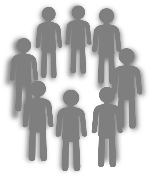 Grey Group - Grey People Clipart (510x599), Png Download