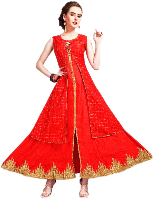 Shop For Ladies Kurtis At Best Prices In India Contact - Simple Long Frock Suit (530x860), Png Download
