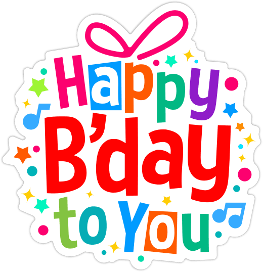 Send Happy Birthday To You Sticker Free Transparent PNG Download