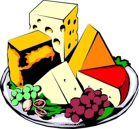 Cheese Platter Royalty Free Vector Clip Art Illustration - France Food Clipart (480x444), Png Download