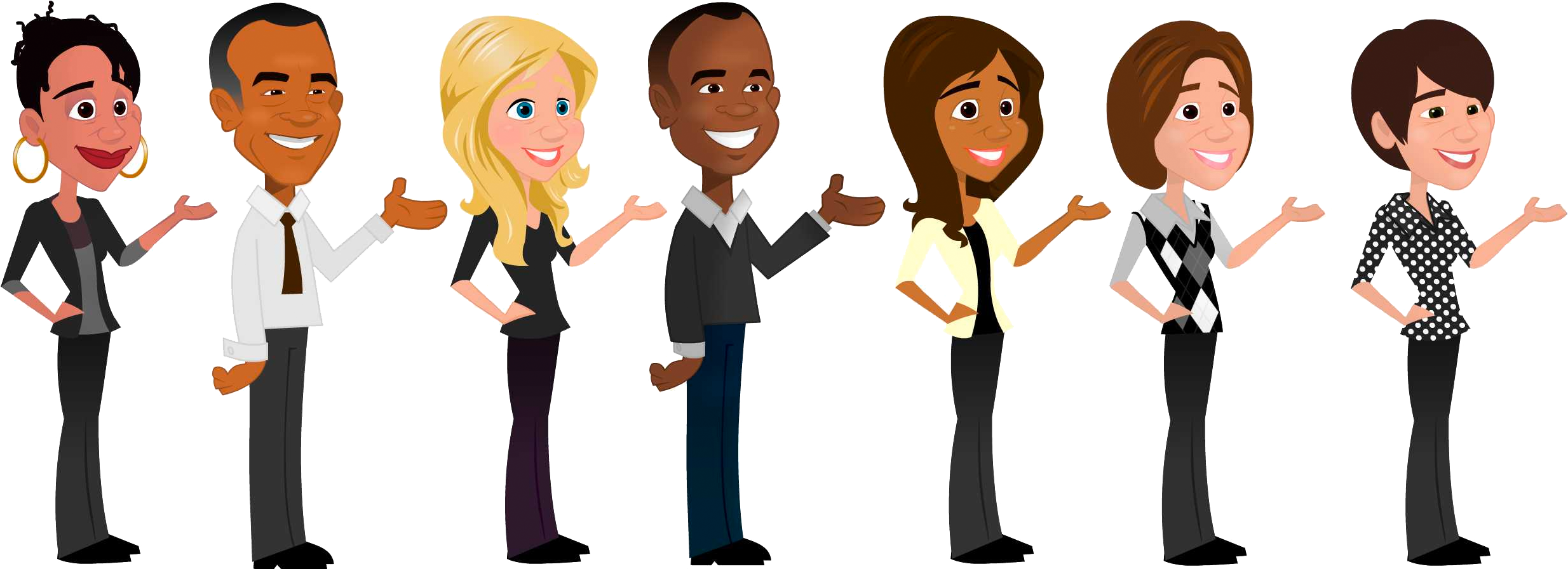 People Clipart Diversity - Diversity Society (2476x900), Png Download