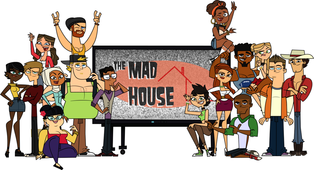 Group Of Mad People Clipart Collection Clip Art Freeuse - Total Drama Mad House (1024x554), Png Download