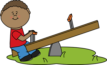 Boy On A See Saw Clip Art - Boy On See Saw (450x272), Png Download