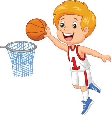 Imagen De Basquetbol Animado (386x399), Png Download