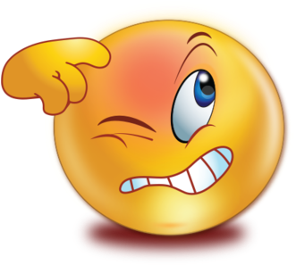 Hard Thinking Red Face - Emoji Thinking Hard (384x384), Png Download