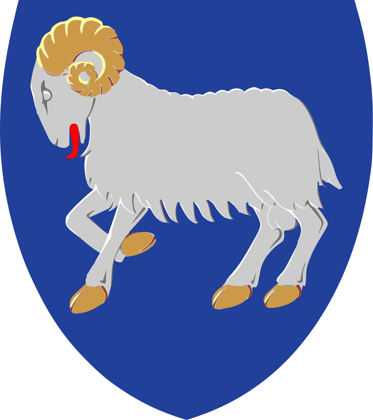 Faroe Islands Coat Of Arms (1200x1352), Png Download
