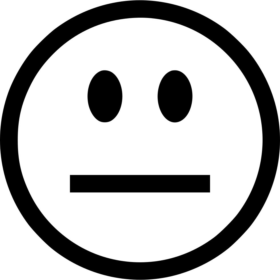 Smiley Sad - - Straight Face Logo (980x982), Png Download