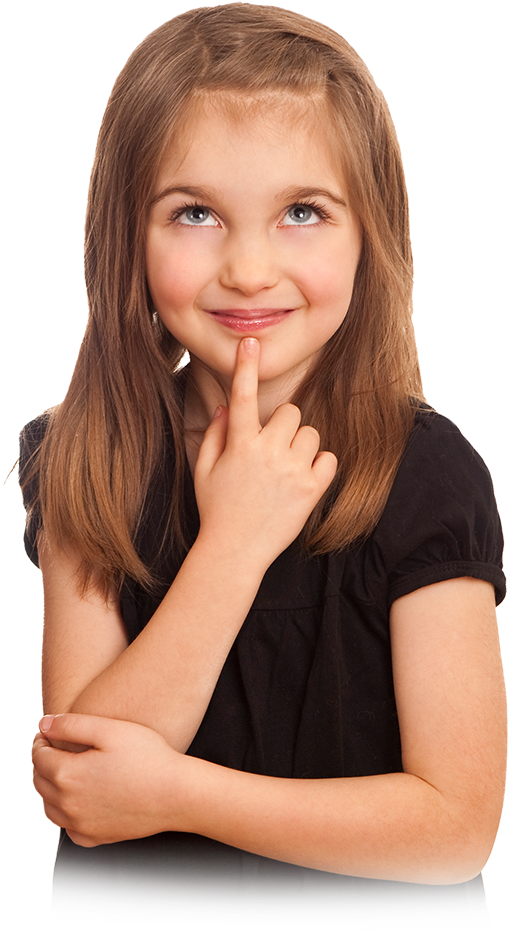 Cp Girl - Young Girl Thinking (508x975), Png Download