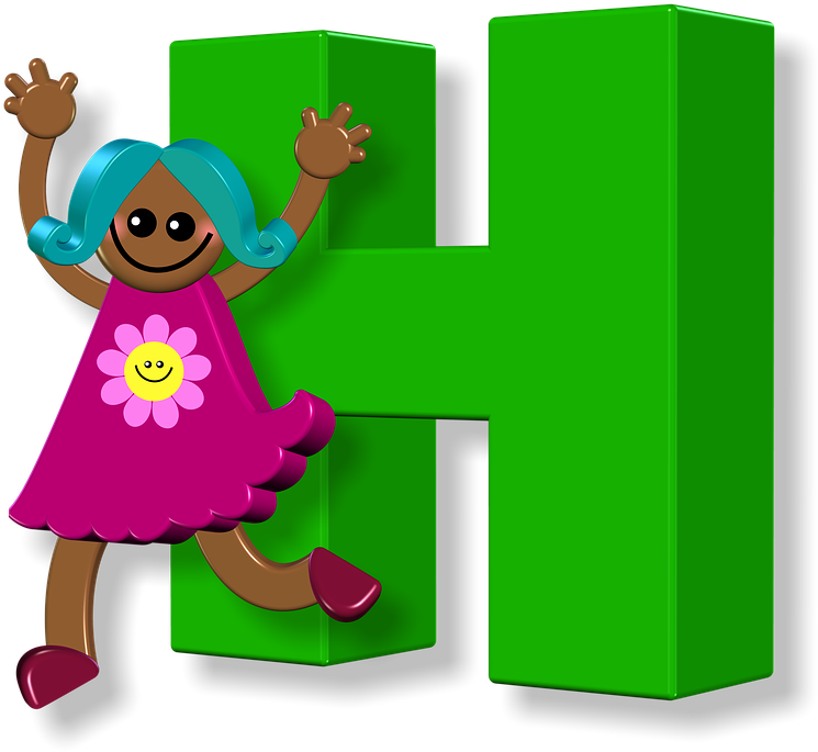 Girl, Female, Alphabet, Letters, Learning, Education - Cartoon (767x720), Png Download
