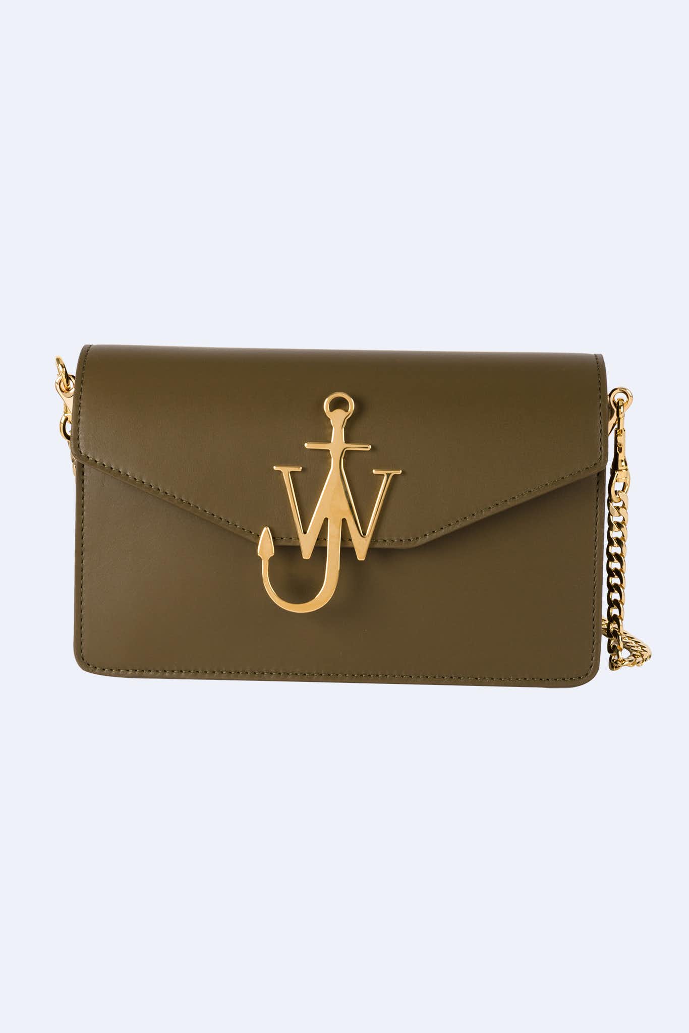 J.w. Anderson Logo Leather Shoulder Bag - Purple - (1366x2048), Png Download