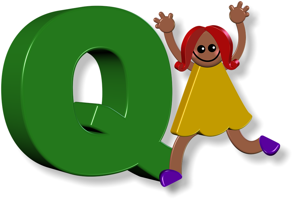 Girl, Female, Alphabet, Letters, Learning, Education - Illustration (960x678), Png Download