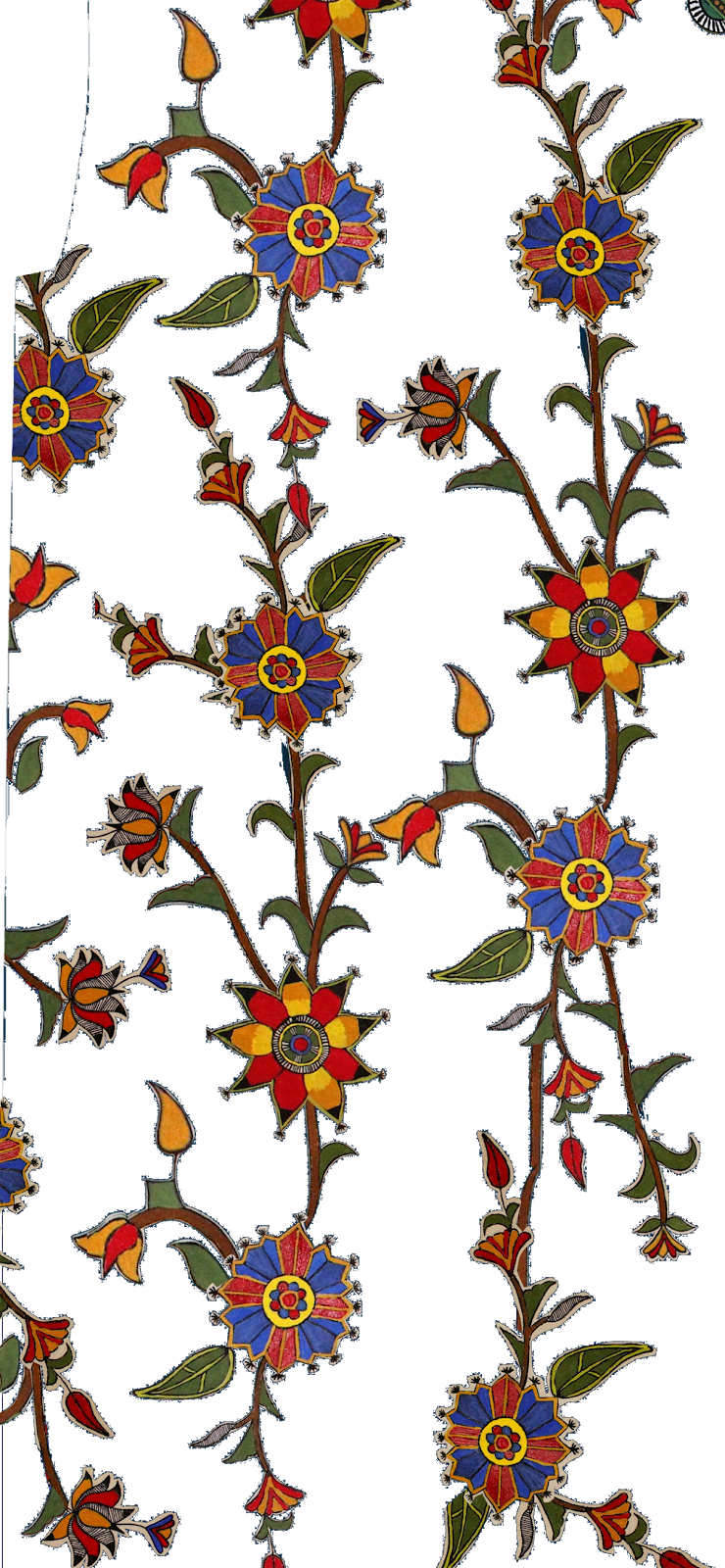 Digital Vector Flower Design For Textile Print 704 - Digital Textile Printing (740x1600), Png Download