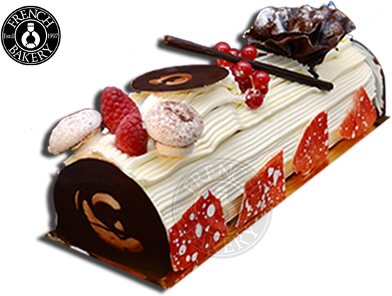 Vanilla Tentation Christmas Cake - Christmas Cake Transparent (643x422), Png Download