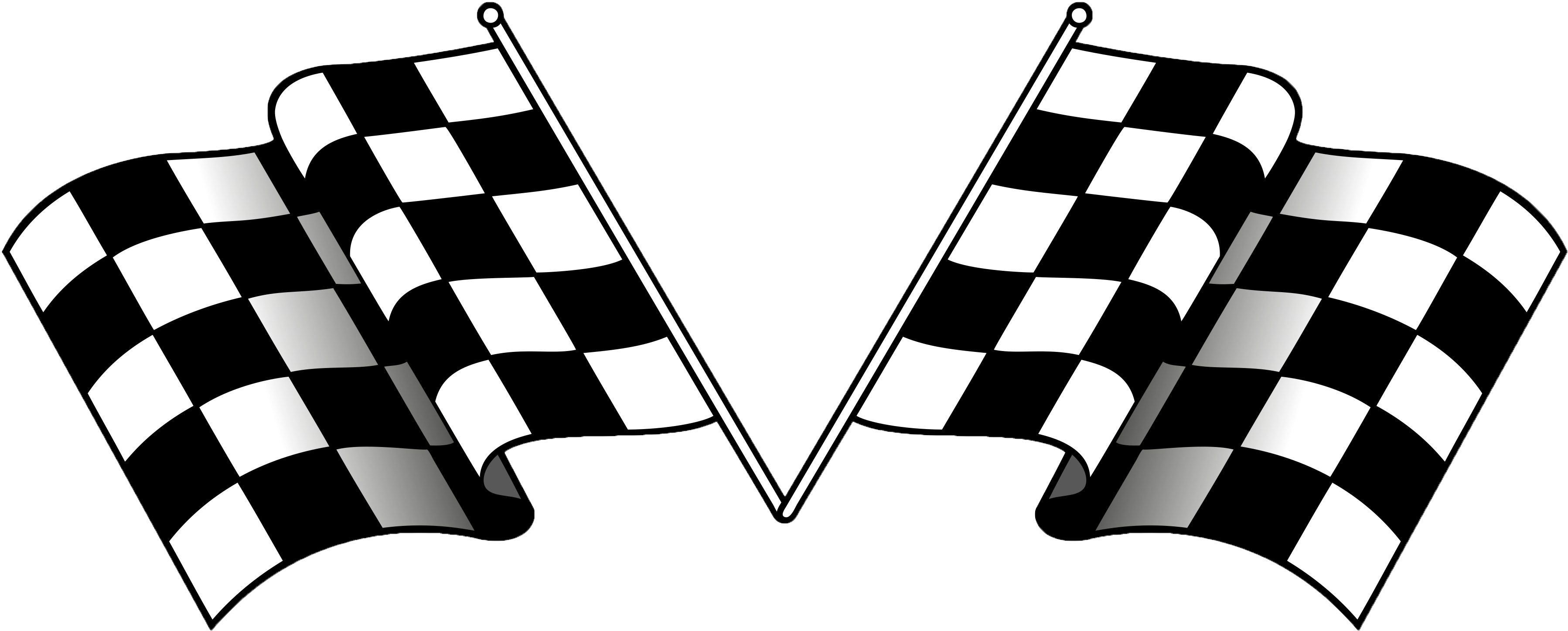 Karting - Banderas De Carreras De Autos (3596x1447), Png Download
