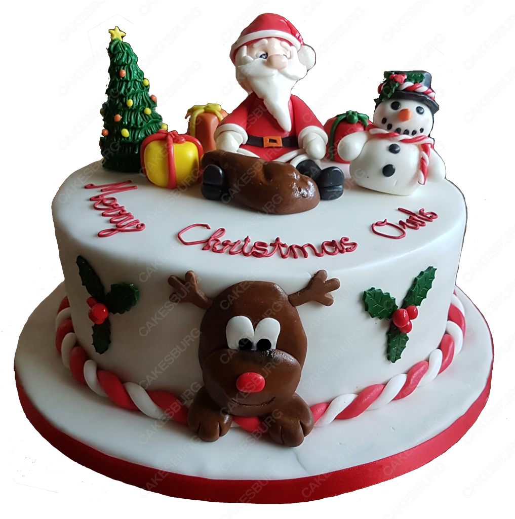 Merry Christmas Cake - Christmas Cake (1024x1024), Png Download