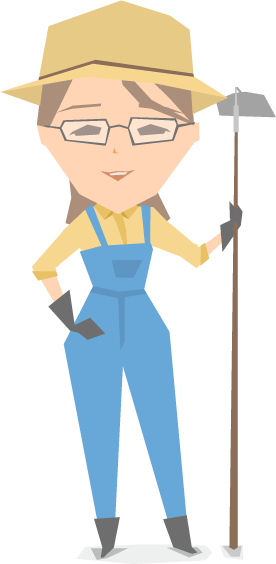 Cartoon Farmer Png Pic - Farmer Female Vector Transparent (276x564), Png Download
