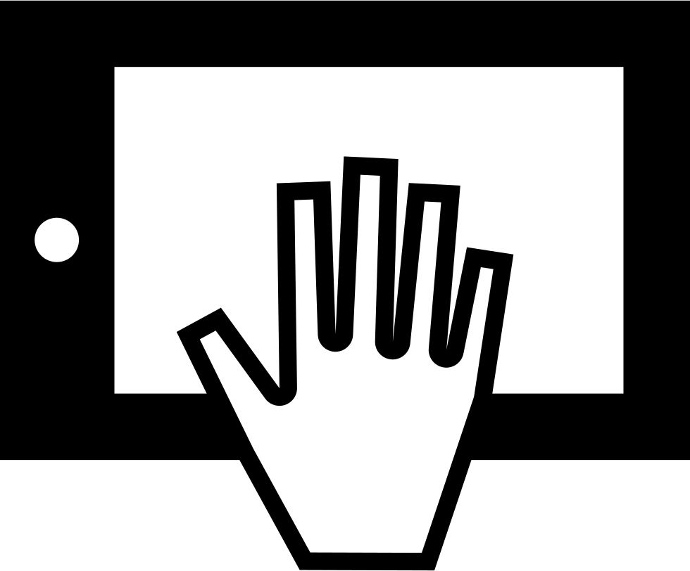 Ipad With A Hand Touching The Screen Comments - Icon (980x812), Png Download