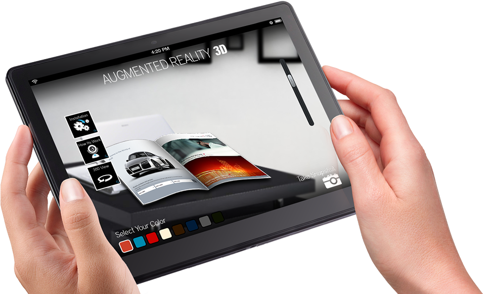 1 - Tab In Hand Png (1011x617), Png Download