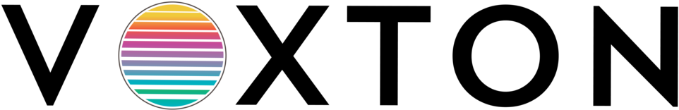 Voxton Logo Raindow Wide-01 - Logo (1000x201), Png Download
