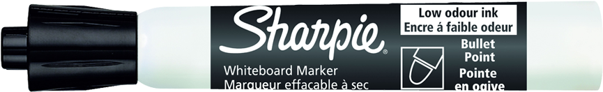 Sharpie Whiteboard Black Bullet Sharpie Whiteboard - Sharpie Whiteboard Marker Chisel Tip Black (1000x250), Png Download