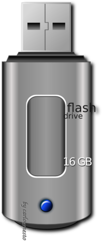 Pen Drive - Flash Drive Icon Png (256x517), Png Download