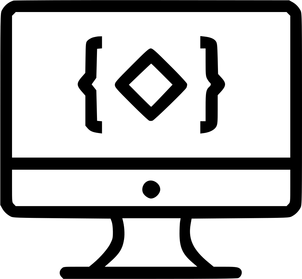 Monitor Display Device Code Coding Development Language - Computer Code Icon Png (981x904), Png Download