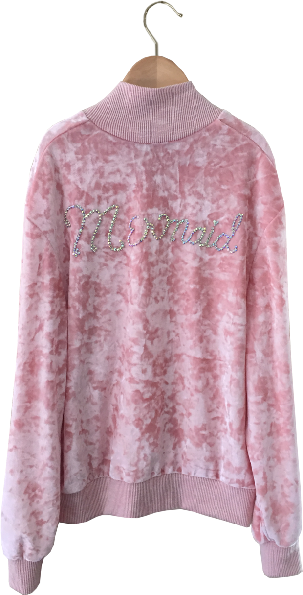 Crushed Velvet Mermaid Bomber Jacket - Jacket (1000x1333), Png Download