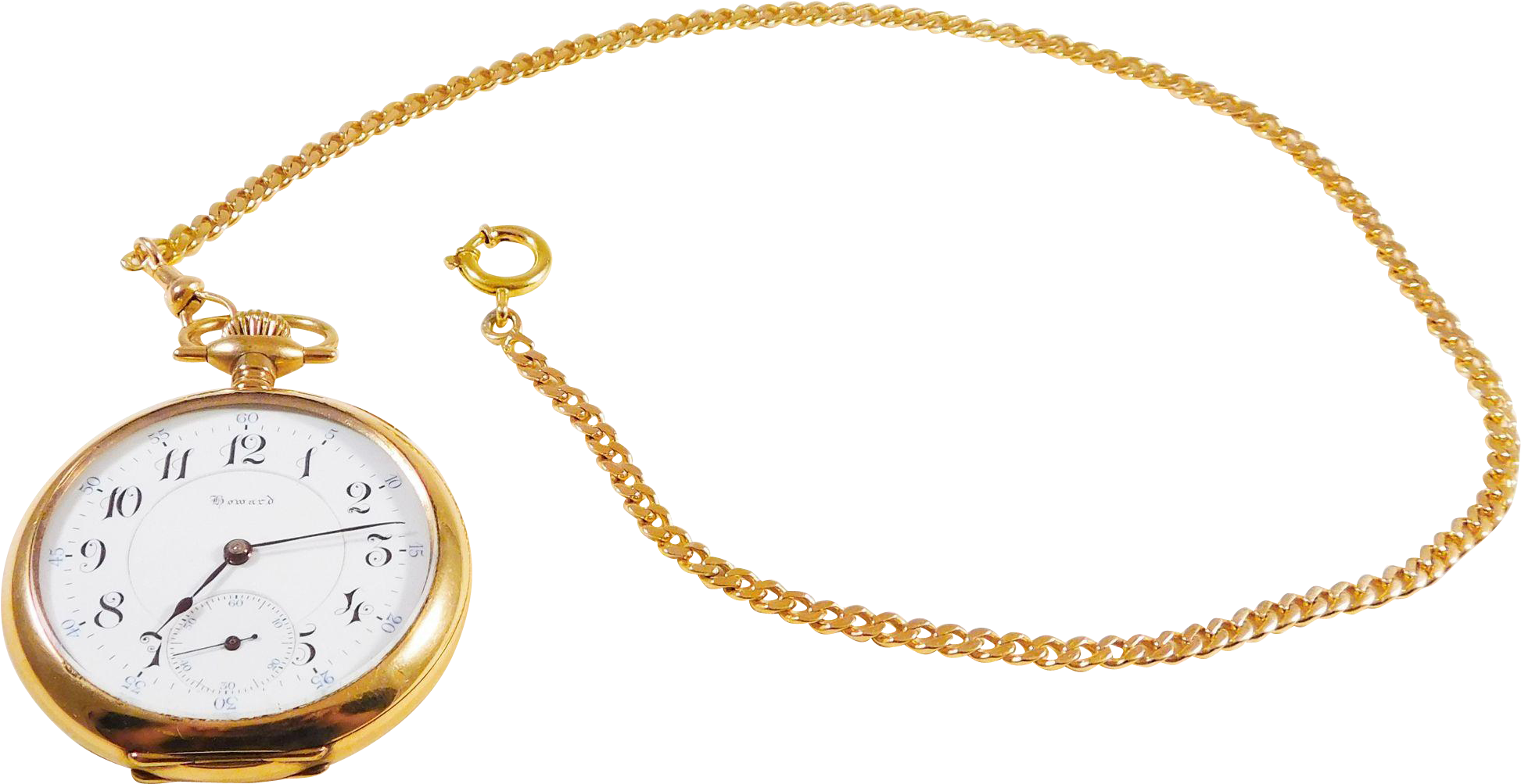 Download 14k Gold Cuban Link Pocket Watch Chain Png Image With No Background Pngkey Com