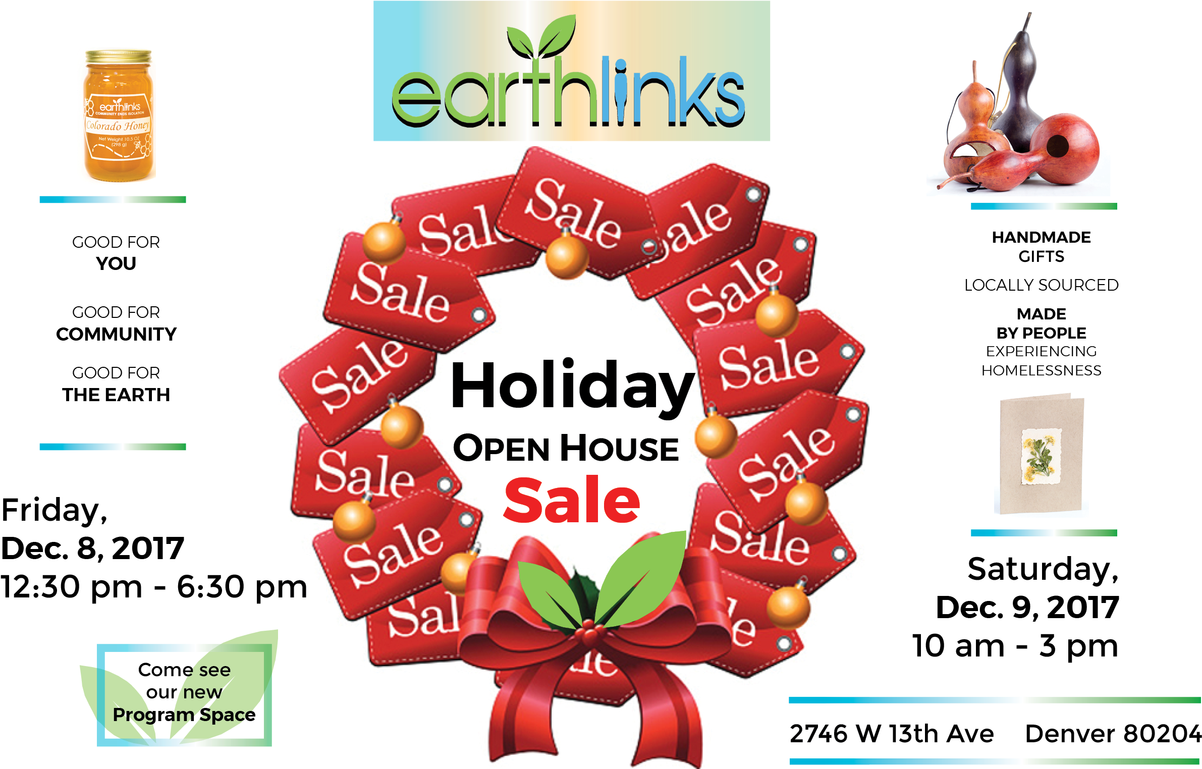 6th Annual Holiday Open House & Sale - Graphic Design (2550x1650), Png Download