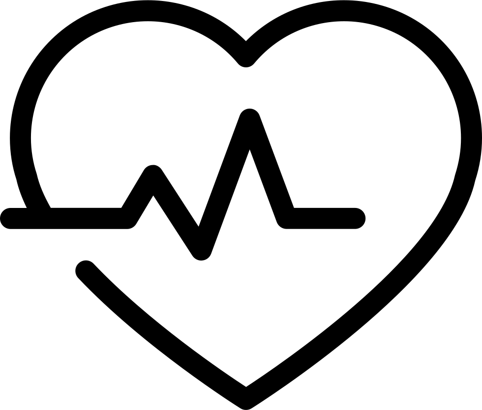 Heart Shape Outline With Lifeline Comments - Corazon Con Linea De Vida Png (980x834), Png Download