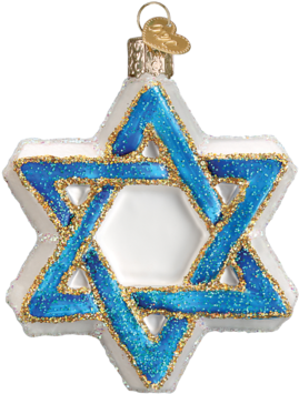 Star Of David Ornament - Jacksonville Jaguars Stocking Ornament (387x387), Png Download