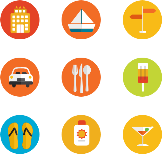 Summer Set - Summer Icon Png Circle (600x564), Png Download