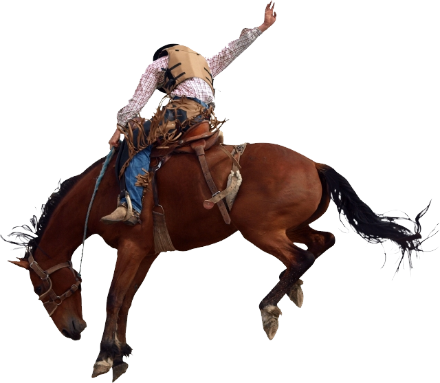 Cowboy On Horse Png (640x557), Png Download
