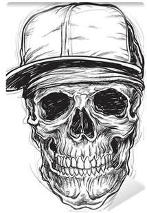Sketchy Skull With Cap And Bandana Wall Mural • Pixers® - Gorras Dibujadas A Lapiz (400x400), Png Download