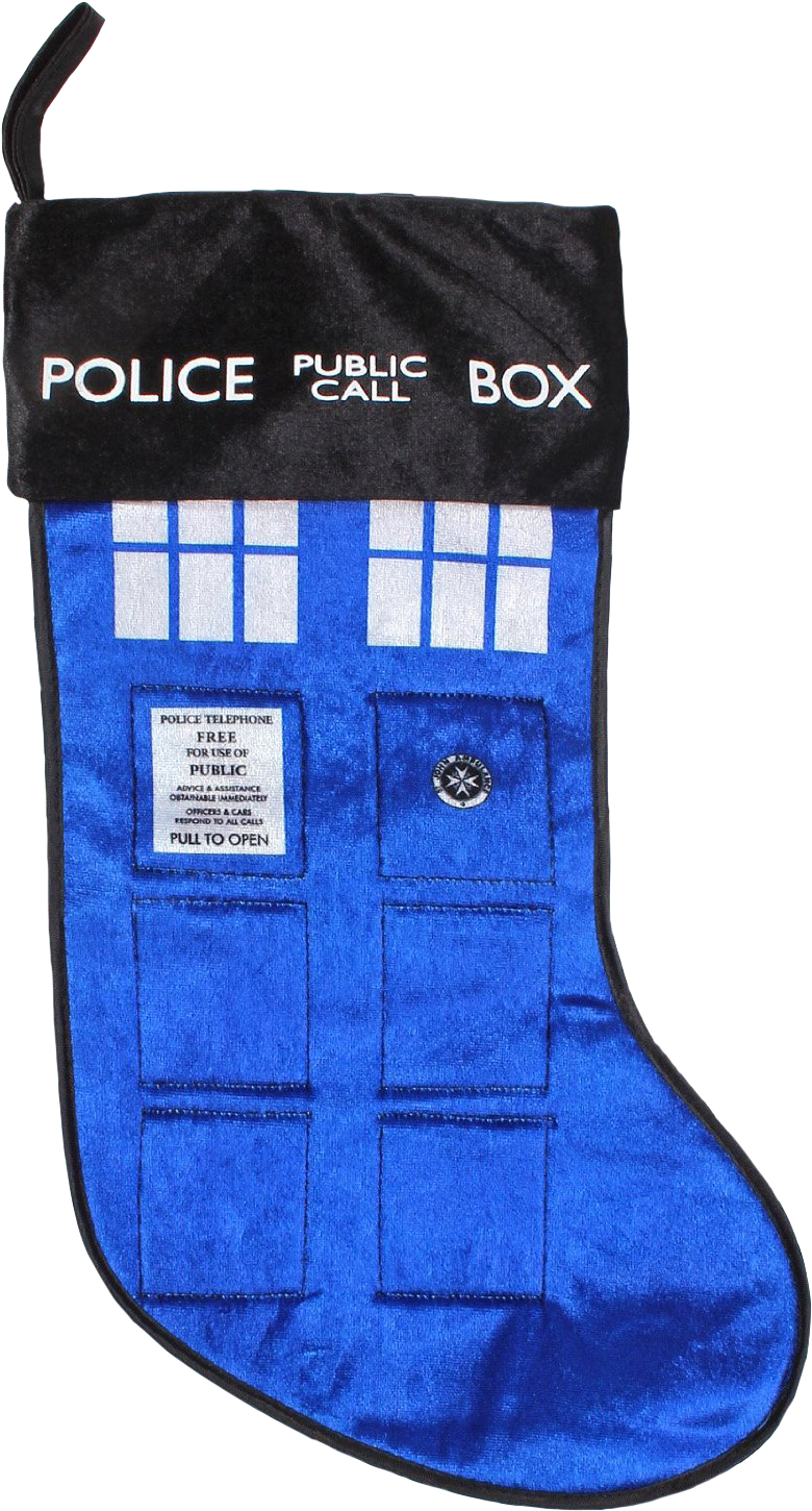 Tardis Christmas Stocking - Earls Court (812x1472), Png Download