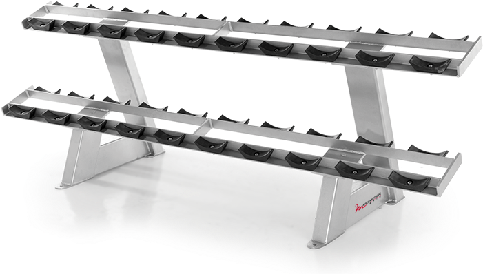 Twin Tier Dumbbell Rack F209 - Twin Tier Dumbbell Rack (750x500), Png Download