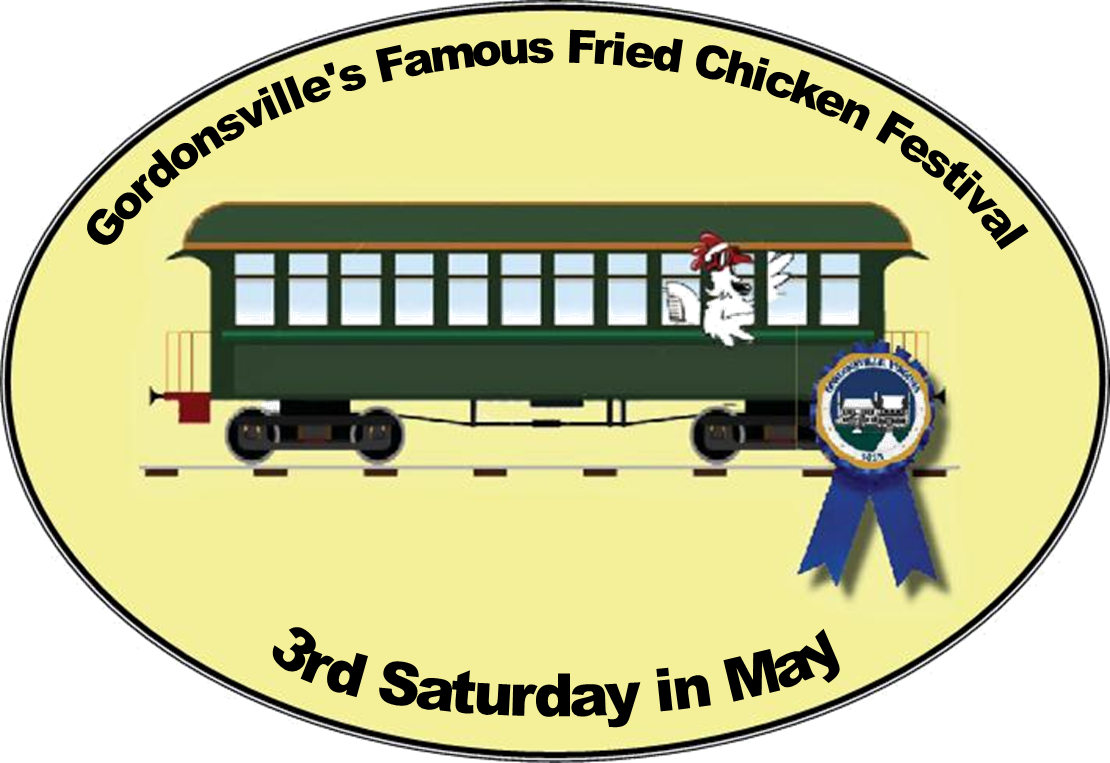 Gordonsville Fried Chicken Festival Logo - Train (1110x763), Png Download