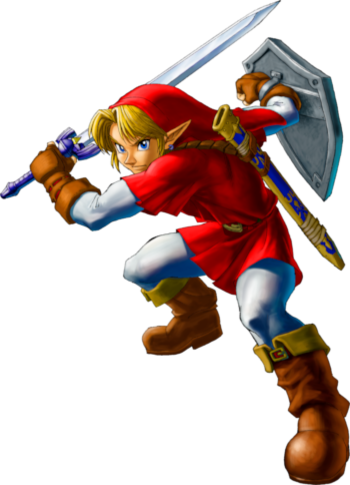 Https - //static - Tvtropes - Org/pmwiki/pub/images/ - Zelda Link Ocarina Of Time (350x485), Png Download