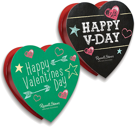 Russell Stover Assorted Chocolates Chalkboard Heart - Assorted Chocolates Chalkboard Heart, 1.75 Oz. | Valentines (500x500), Png Download