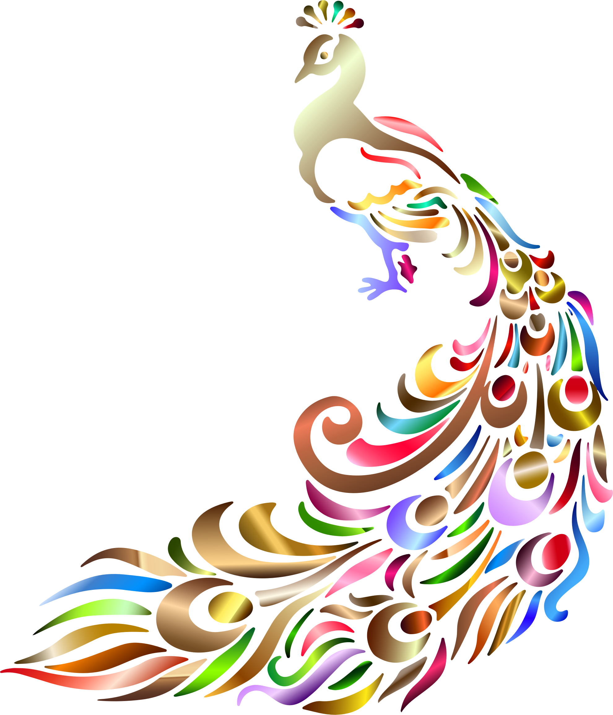 Peacock Design Hd Png (1980x2308), Png Download