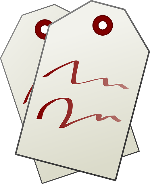 Red, Two, White, Tag, Tags, Overlapped, Price, Scribble - Clip Art (522x640), Png Download