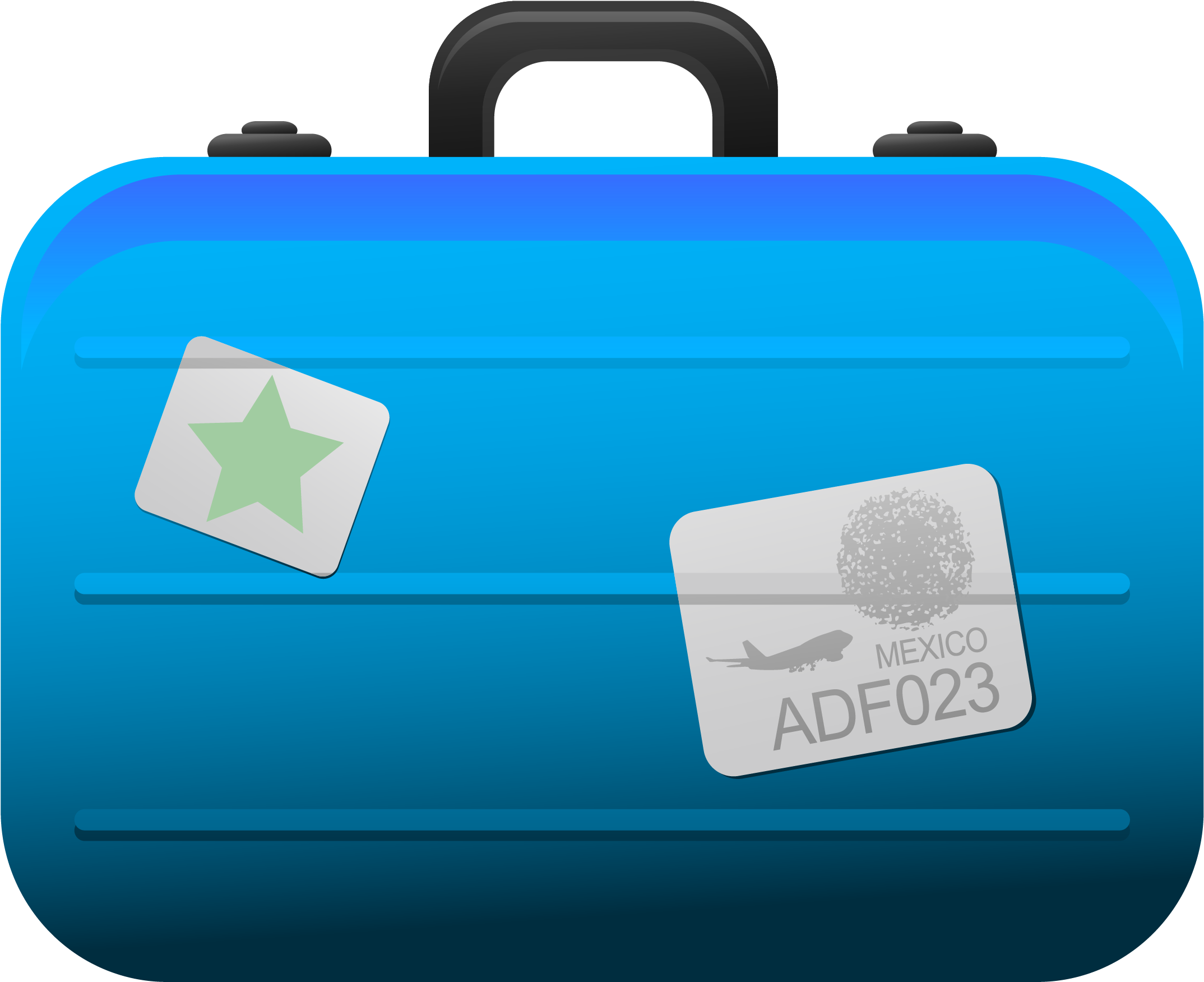 Blue Suitcase Png Picture Gallery Tags - Suitcase Clipart Transparent (2394x1978), Png Download