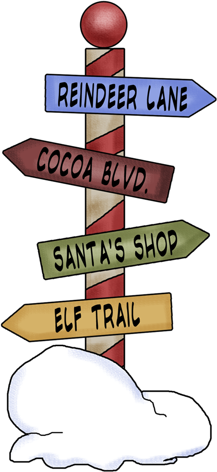 Northpole Street Signs - Merry Christmas School Bus Card (480x952), Png Download