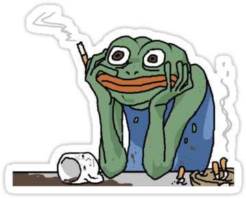 Free Library Stress Stickers Pinterest - Stress Pepe (375x360), Png Download