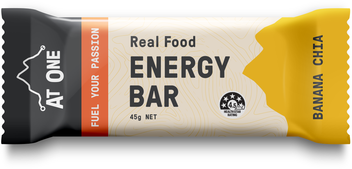 Banana Chia At One Real Food Energy Bar - One Real Food Energy Bars - Banana Chia - Buy In Bulk (1210x581), Png Download