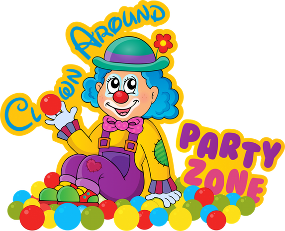 Clown Around - Birthday Clown Png (573x466), Png Download