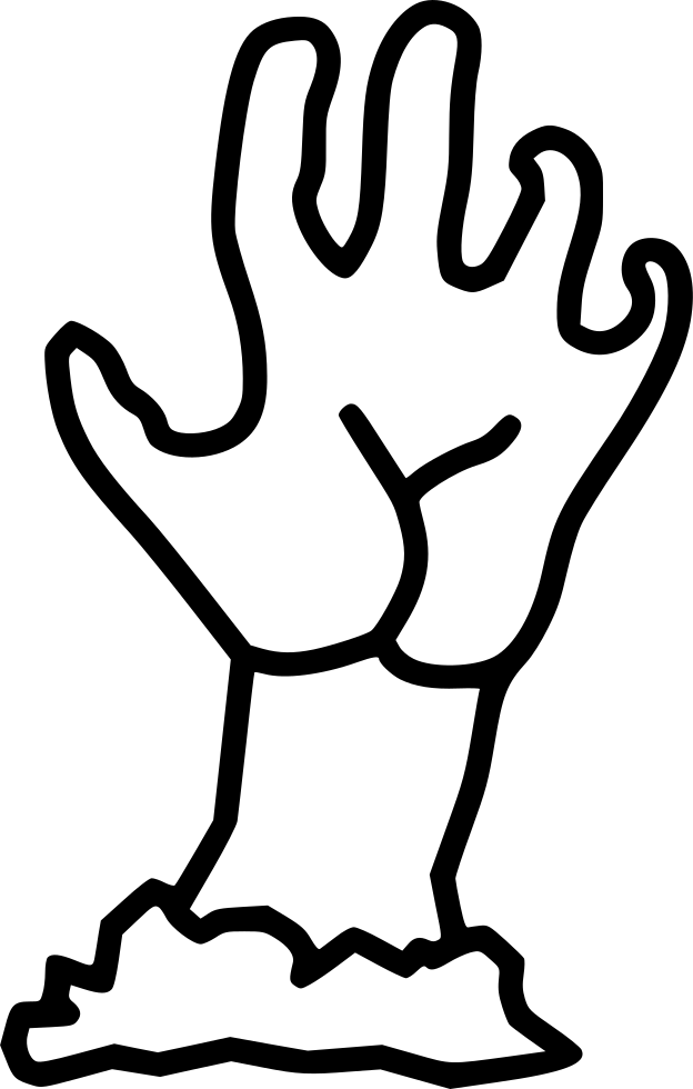 Hand Creepy Dead Evil Zombie Comments - Portable Network Graphics (624x980), Png Download