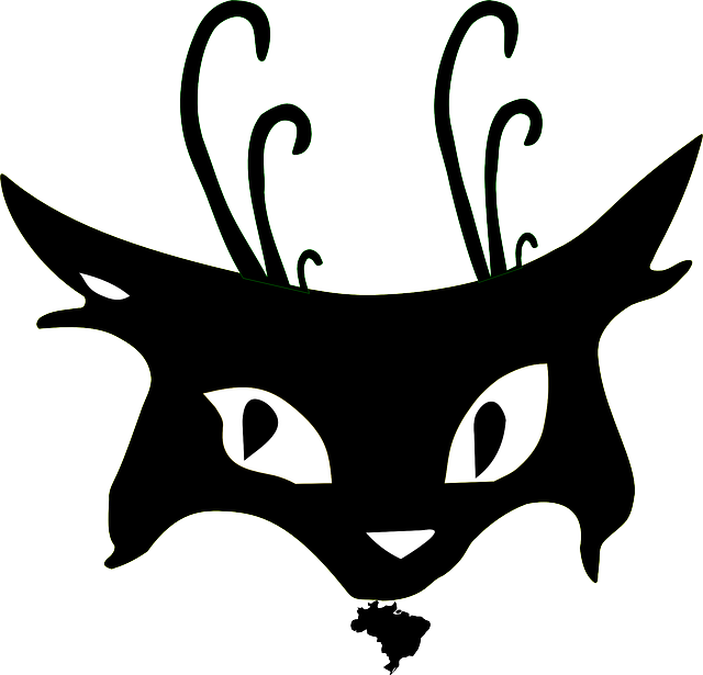 Cat, Feline, Animal, Mammal, Silhouette, Head, Face - Kedi Kafası Png (640x615), Png Download