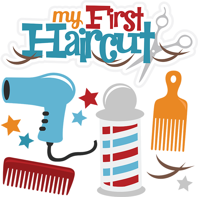 My First Haircut Svg Cut Files For Scrabpooking Haircut - First Hair Cut (648x645), Png Download