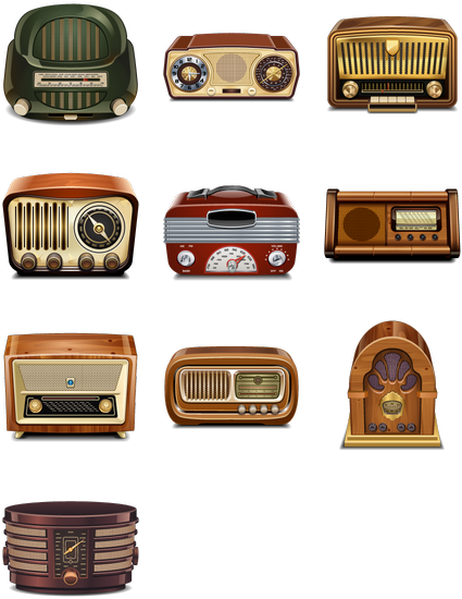 Search - Retro Radio Vector Png (552x592), Png Download